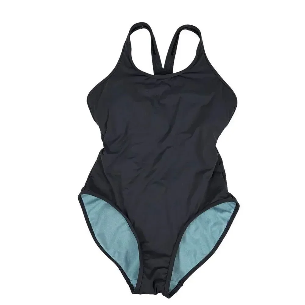 Athleta Ready to Run One Piece Swimsuit size Medium Gray